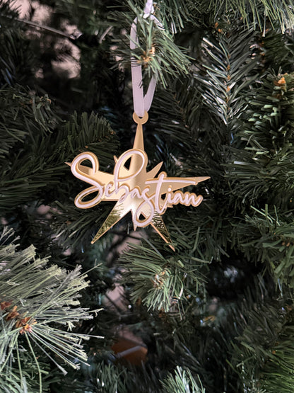 Personalised Christmas Ornament (Star)