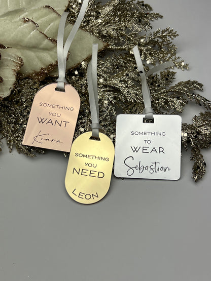 Personalised Mindful Christmas Gift Tag Set