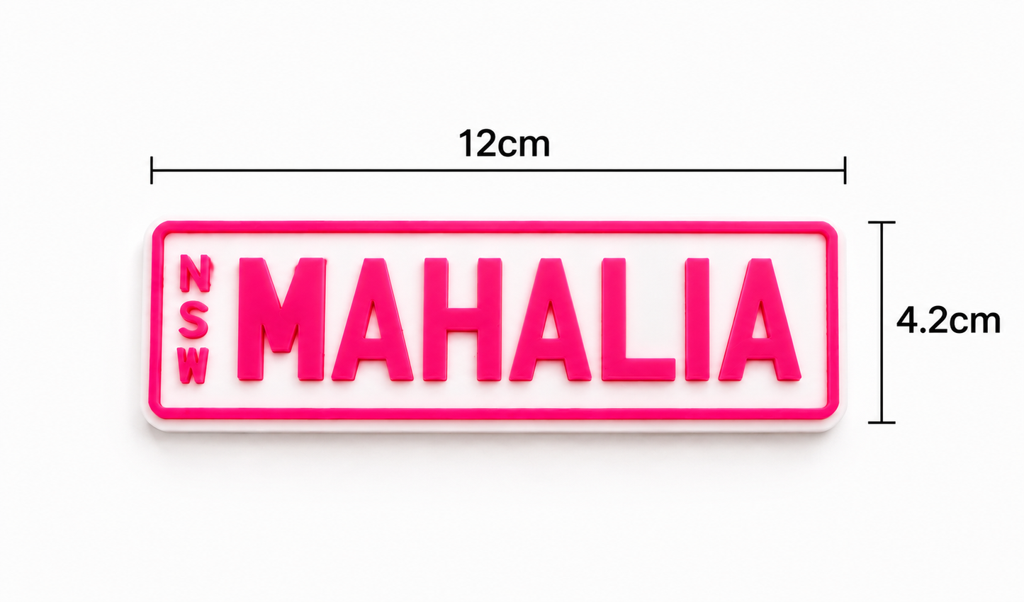 Personalised Kids Mini Number Plate