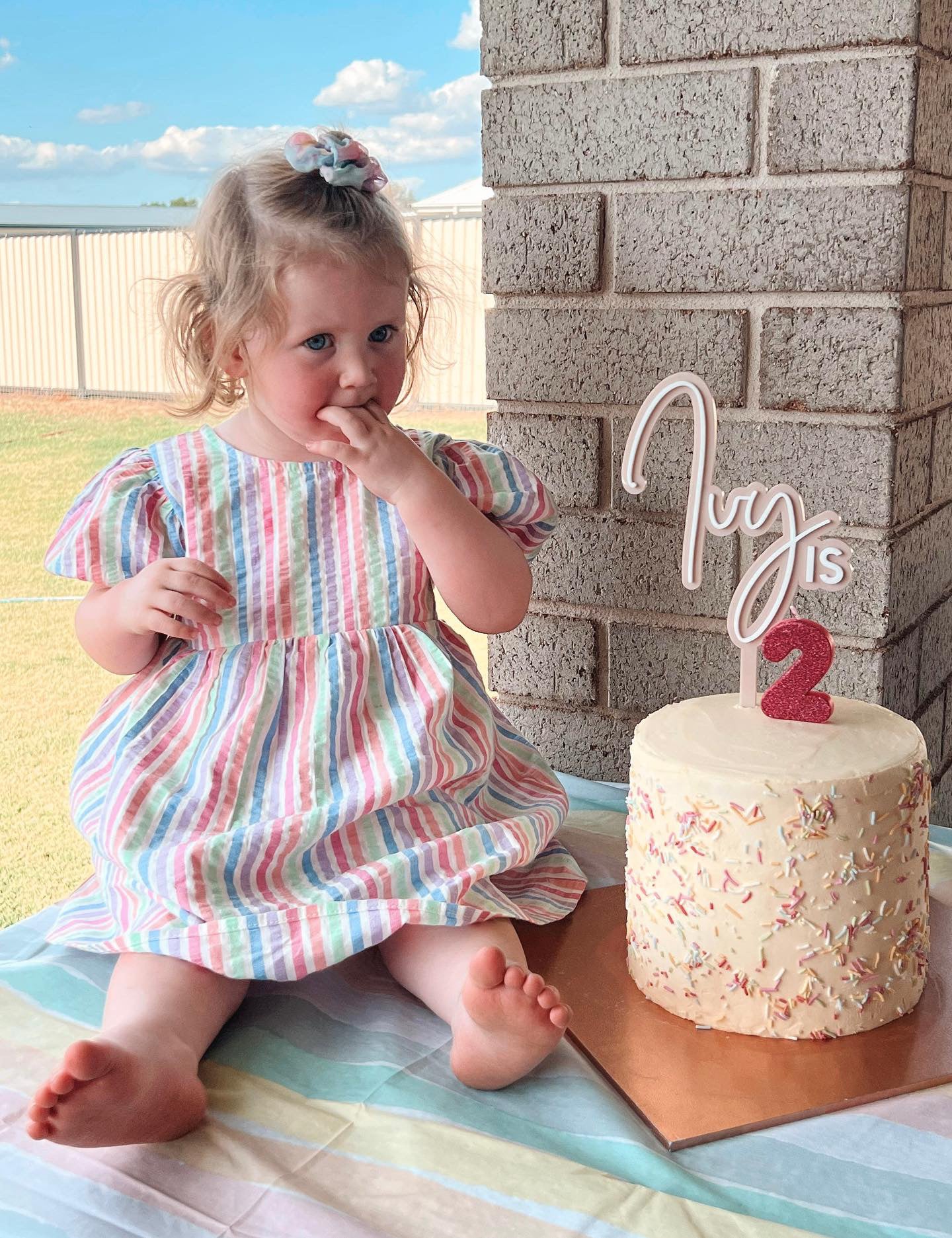 Large 2 Layer Acrylic Cake Topper (15cm)