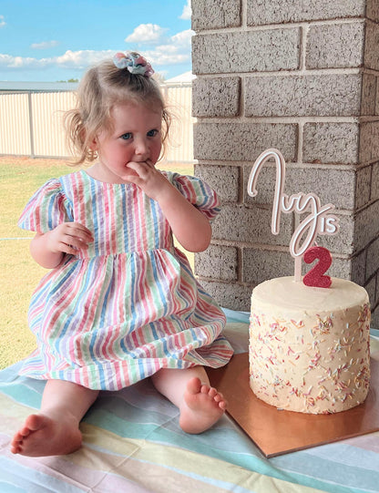 Large 2 Layer Acrylic Cake Topper (15cm)