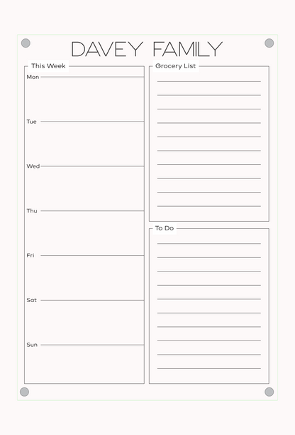 Weekly Meal Planner (Magnetic)