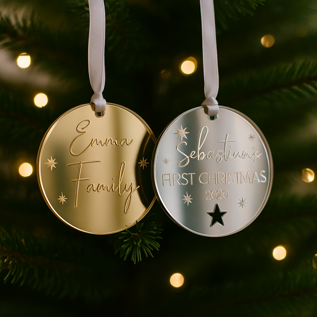 Mirror Acrylic - Engraved Ornaments