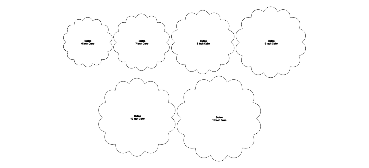 Cake Guide Boards - Scallop 2 (Set of 2)