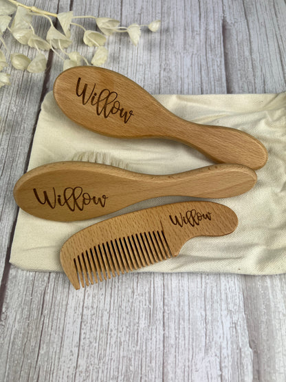 Personalised Baby Hair Brush/Comb Set