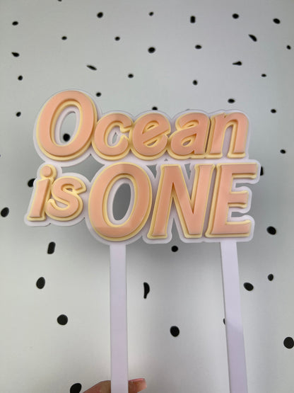 Triple Layer Acrylic Cake Topper