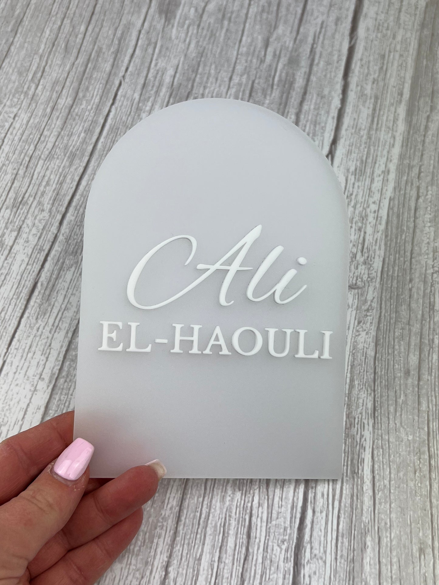 3D Acrylic Baby Announcement Plaque (Arch)