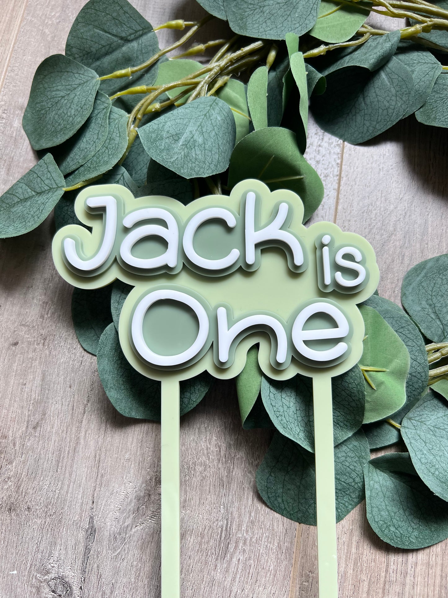 Triple Layer Acrylic Cake Topper