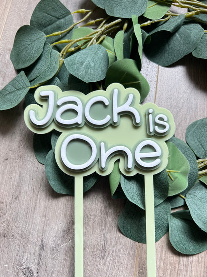 Triple Layer Acrylic Cake Topper