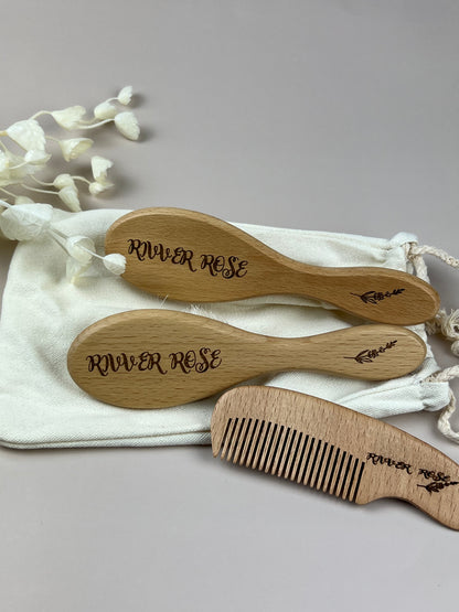 Personalised Baby Hair Brush/Comb Set