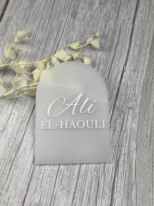 3D Acrylic Baby Announcement Plaque (Arch)