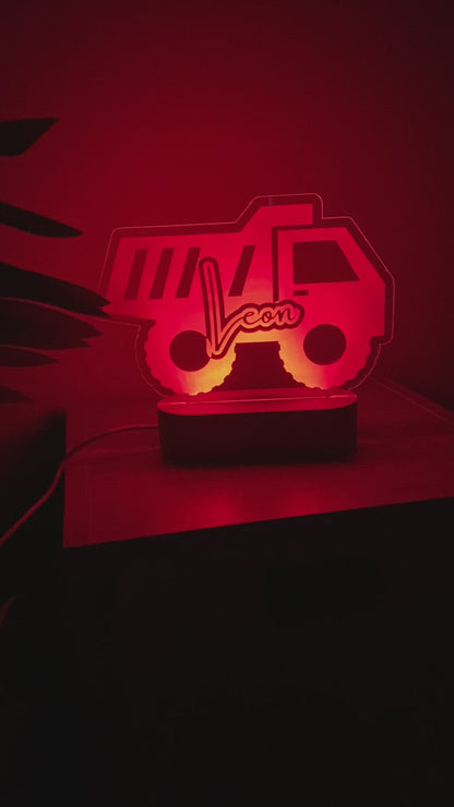 Personalised Tipper Truck LED Night Light