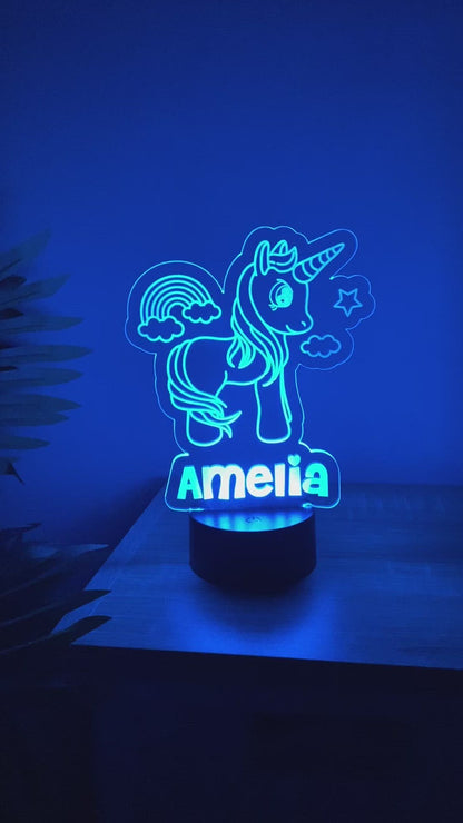 Personalised Custom Cut Out Colour Changing Night Lights