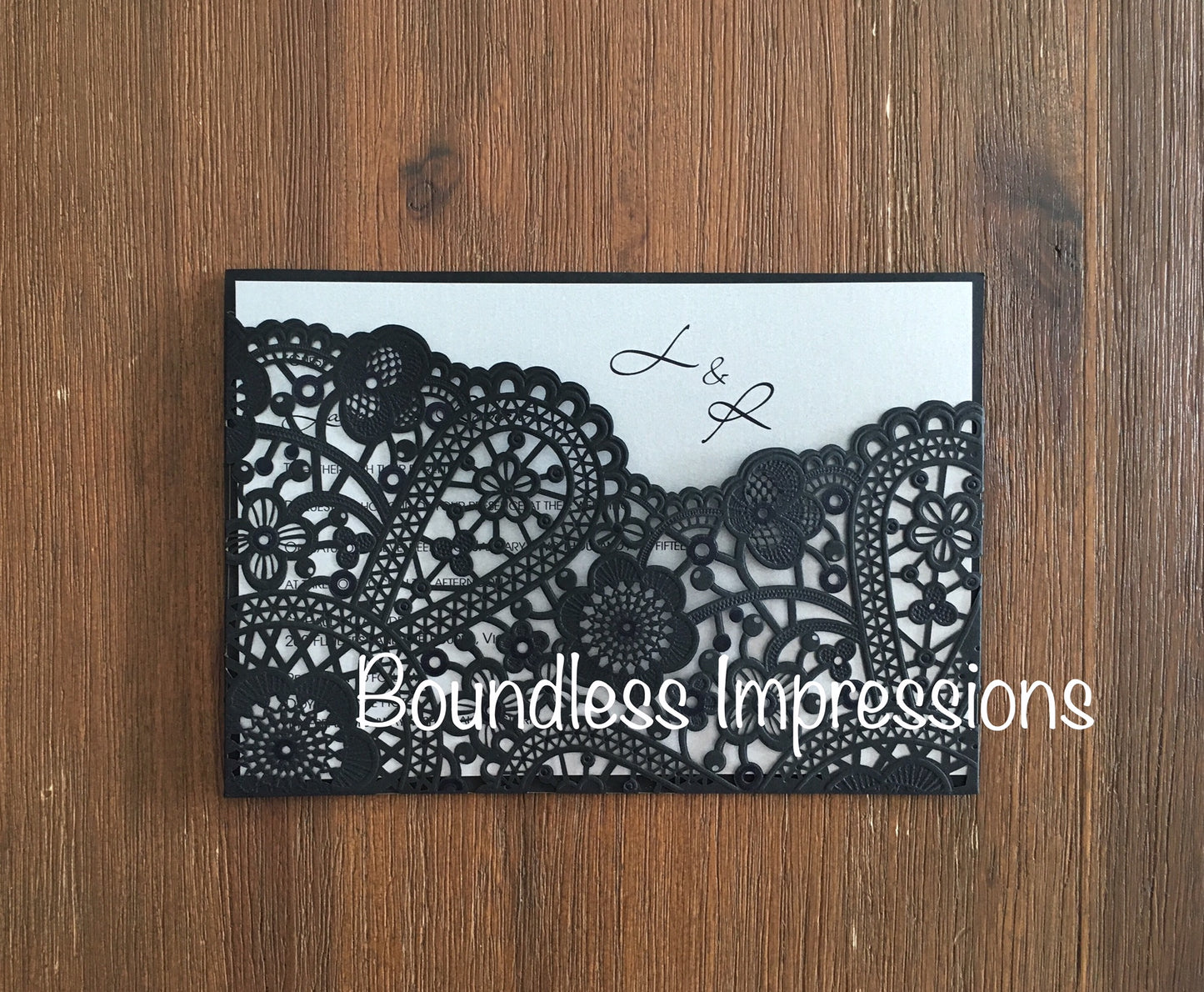 DIY Bohemian Style - Lasercut Pocket + Envelope (Black)