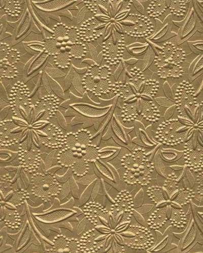 Embossed Floral Bloom Paper - Gold DISCONTINUED