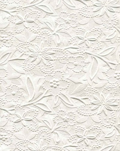 Embossed Floral Bloom Paper - White