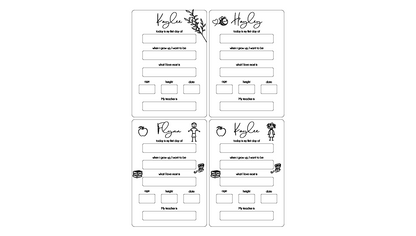 Vertical Timber 'First Day of' Boards