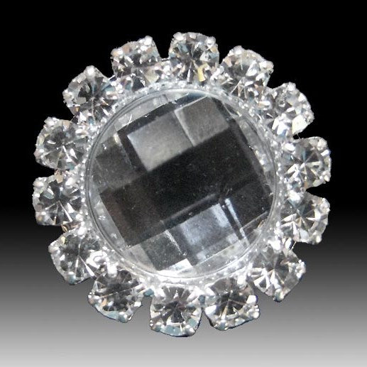 Deluxe Round Clear Diamante Cluster Embellishments (Pkt 10)