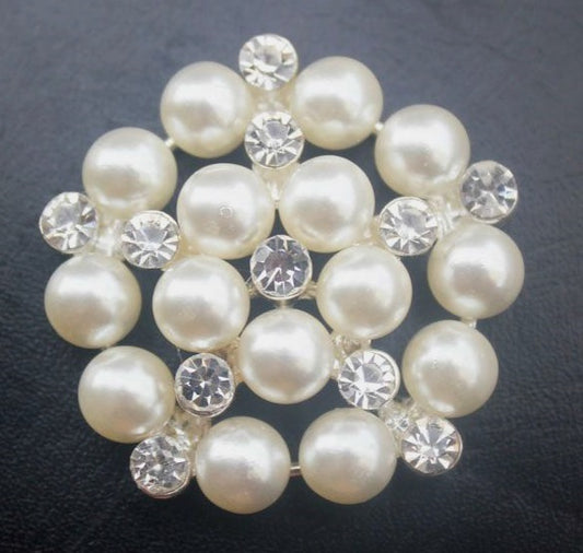 Luxury X Lge Classic Pearl & Diamante Embellishment (Each)