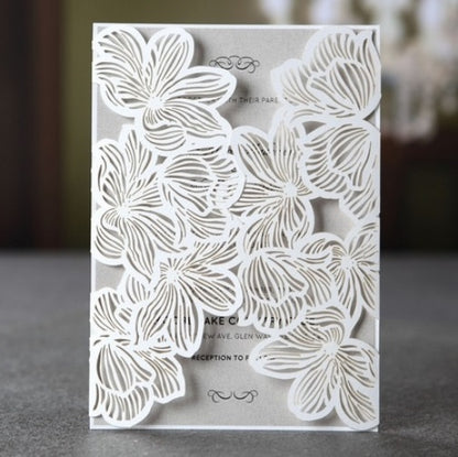 Lasercut 'Floral Lace' Invitation (Enclosure with Envelope Only)