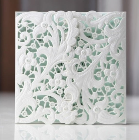 DIY Gatefold Floral Lasercut Enclosure + Envelope