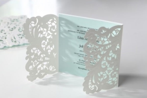DIY Gatefold Floral Lasercut Enclosure + Envelope