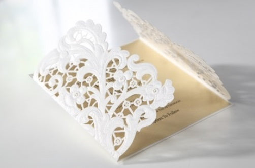 DIY Gatefold Floral Lasercut Enclosure + Envelope