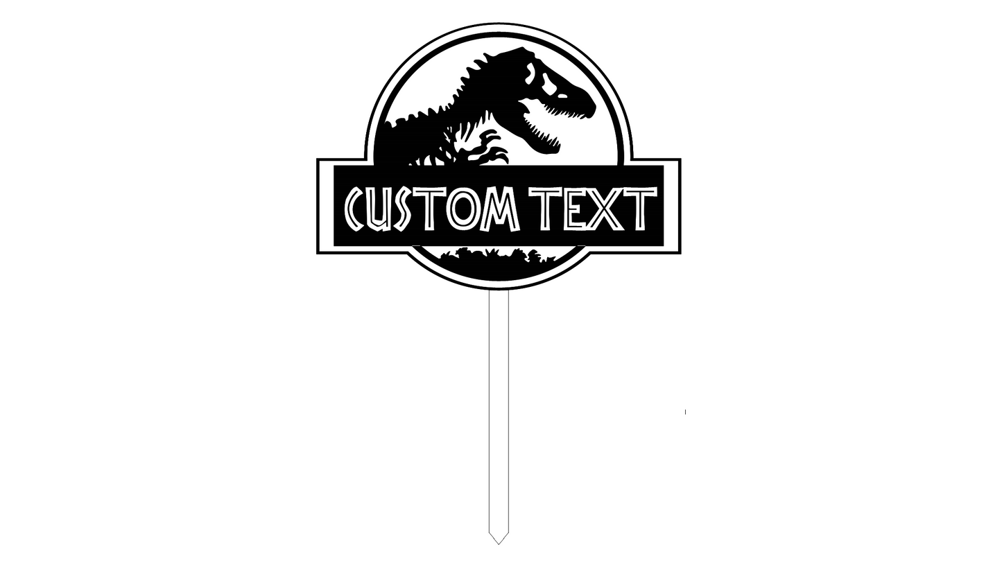 'Jurassic' Theme 3D Cake Topper