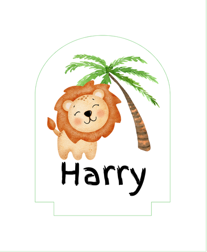 Personalised Arch Night Light - Printed Lion
