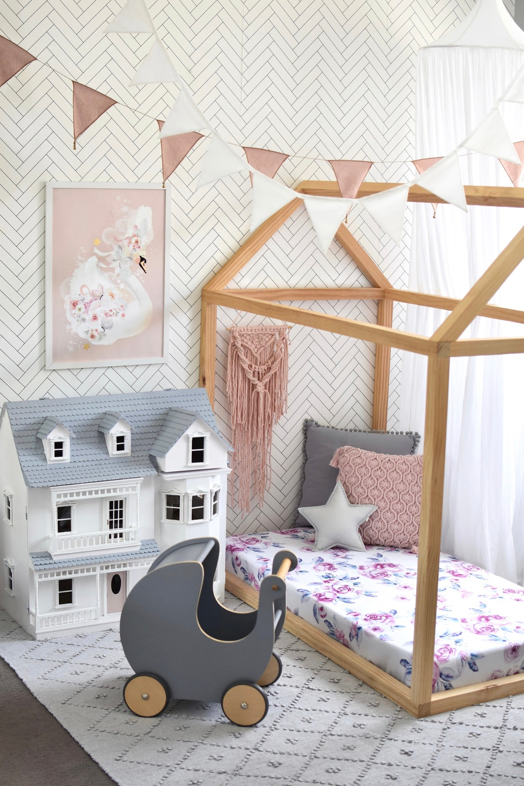 Lilac Skies - Fitted Cot Sheet