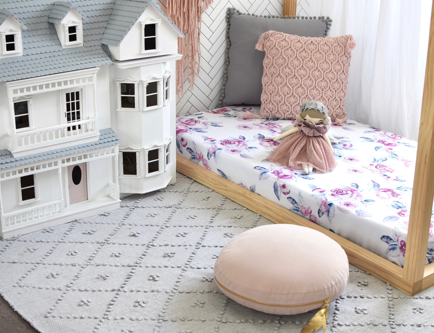 Lilac Skies - Fitted Cot Sheet