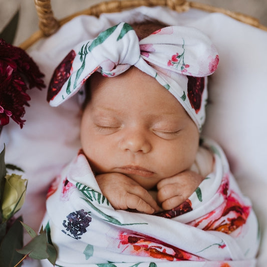 Peony Bloom Topknot Headband
