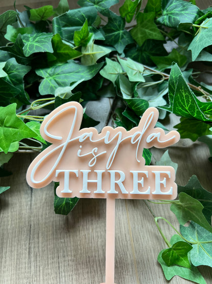 Medium 2 Layer Acrylic Cake Topper (12cm)