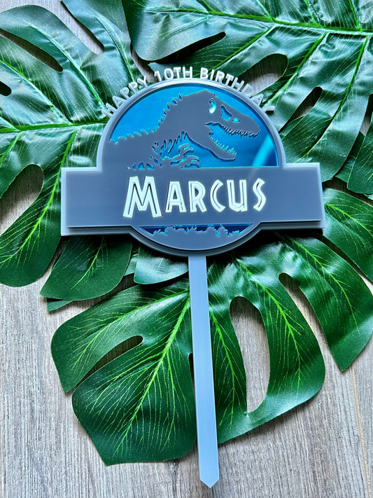 'Jurassic' Theme 3D Cake Topper