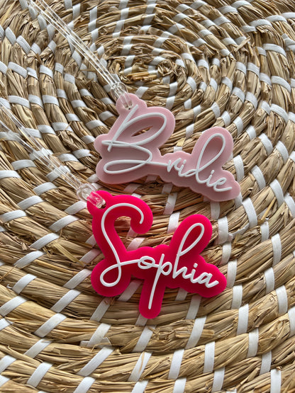 3D Name Keyring/Bag Tags
