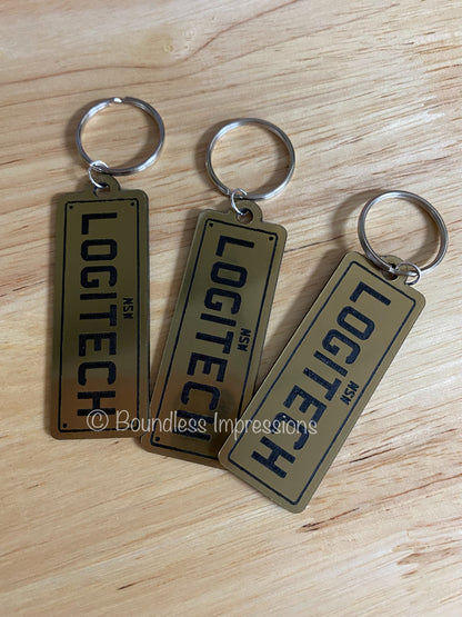 Personalised 'Number Plate' Keyring