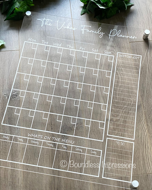 Personalised Family Monthly Wall Planner - (E Type)