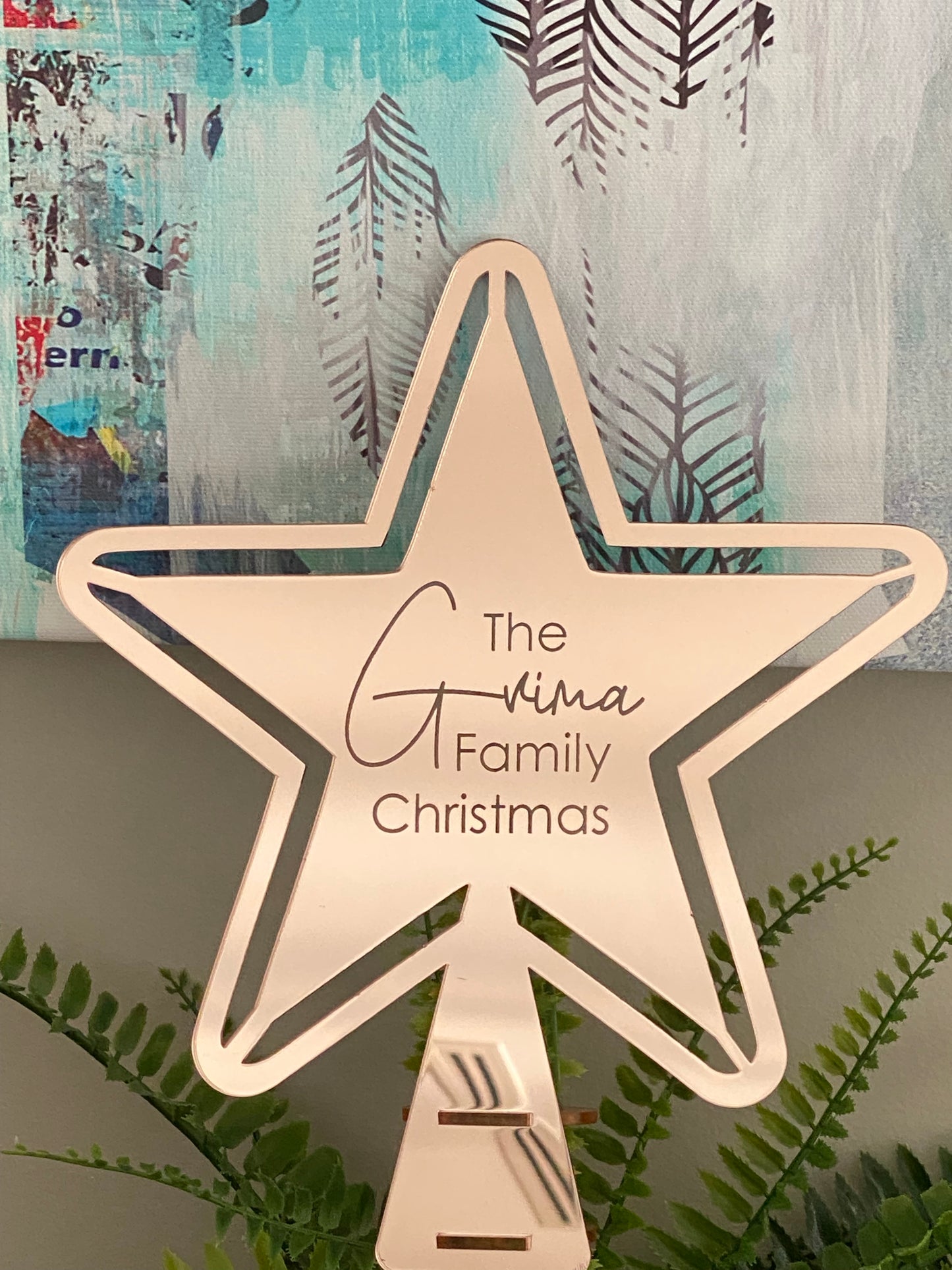 Personalised Christmas Tree Topper (Star)
