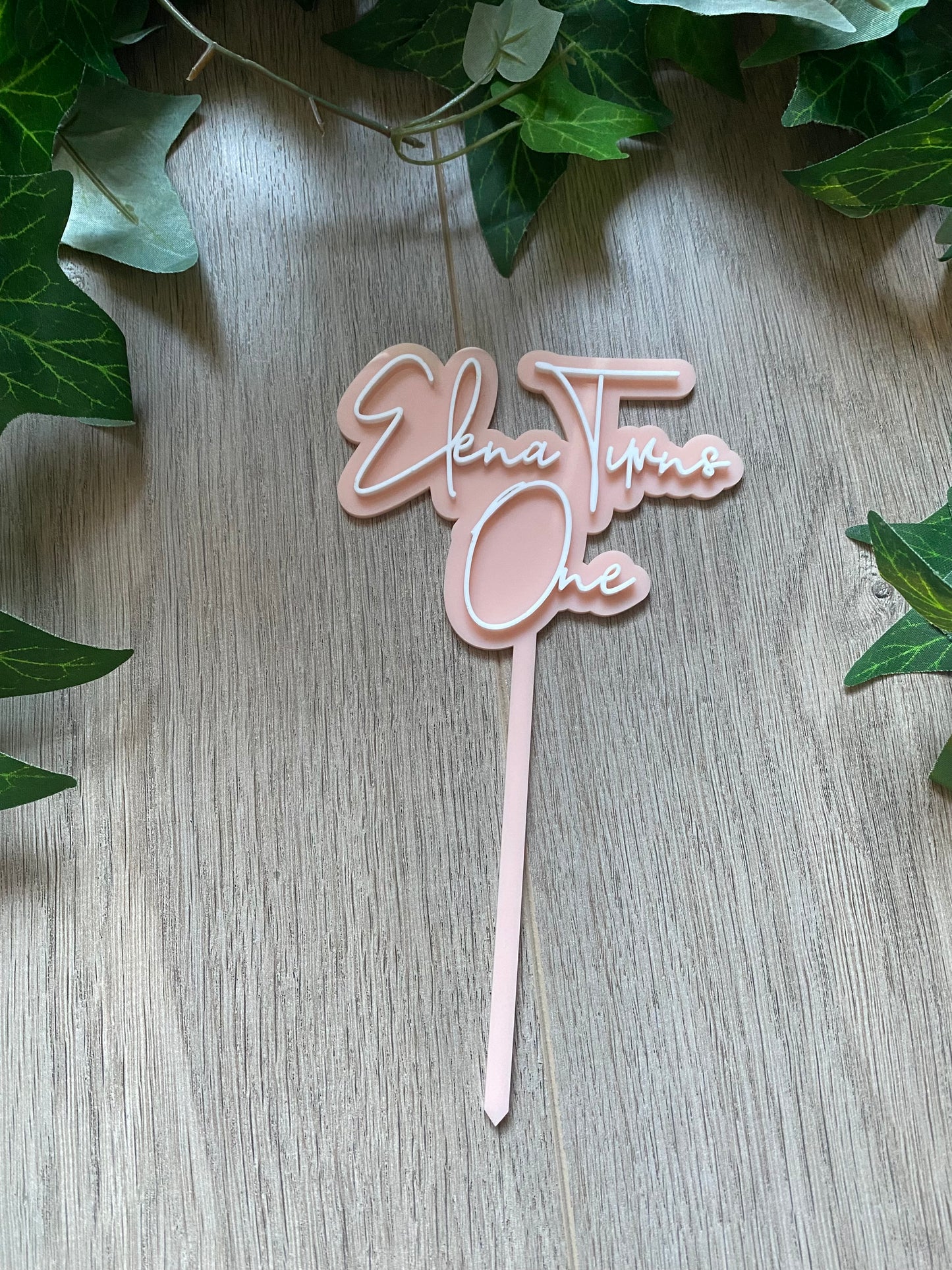 Medium 2 Layer Acrylic Cake Topper (12cm)