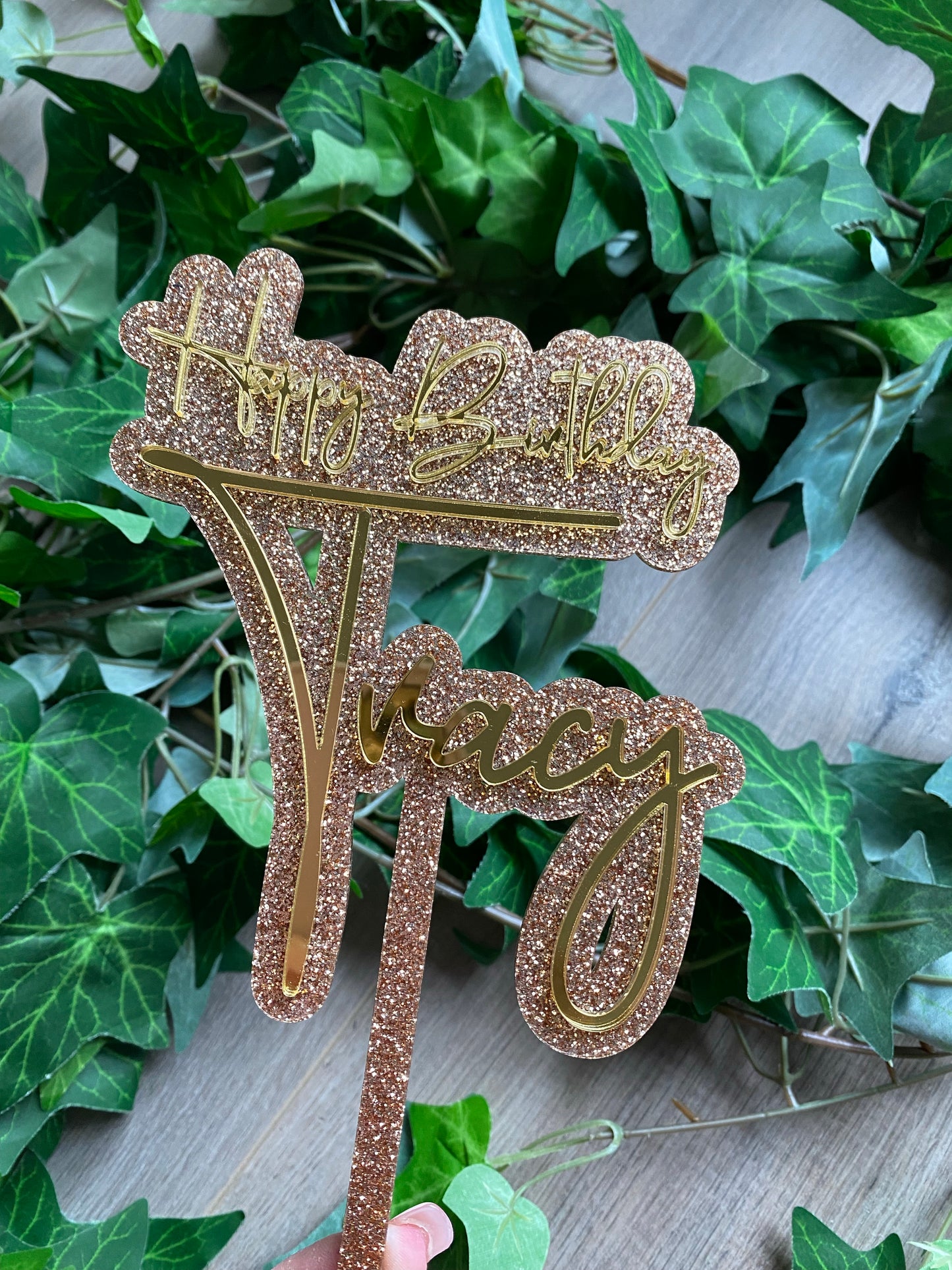 Large 2 Layer Acrylic Cake Topper (15cm)