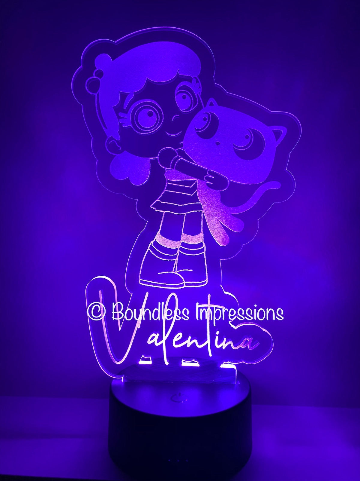 Personalised Custom Cut Out Colour Changing Night Lights