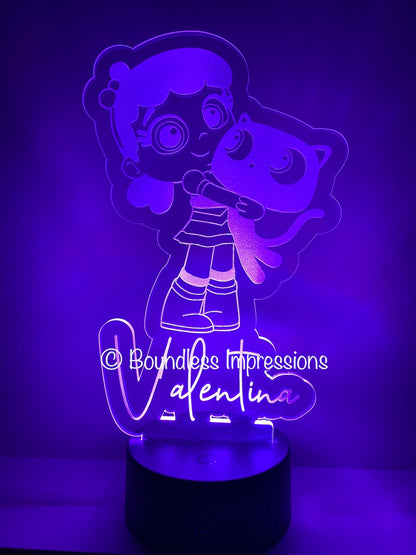 Personalised Custom Cut Out Colour Changing Night Lights
