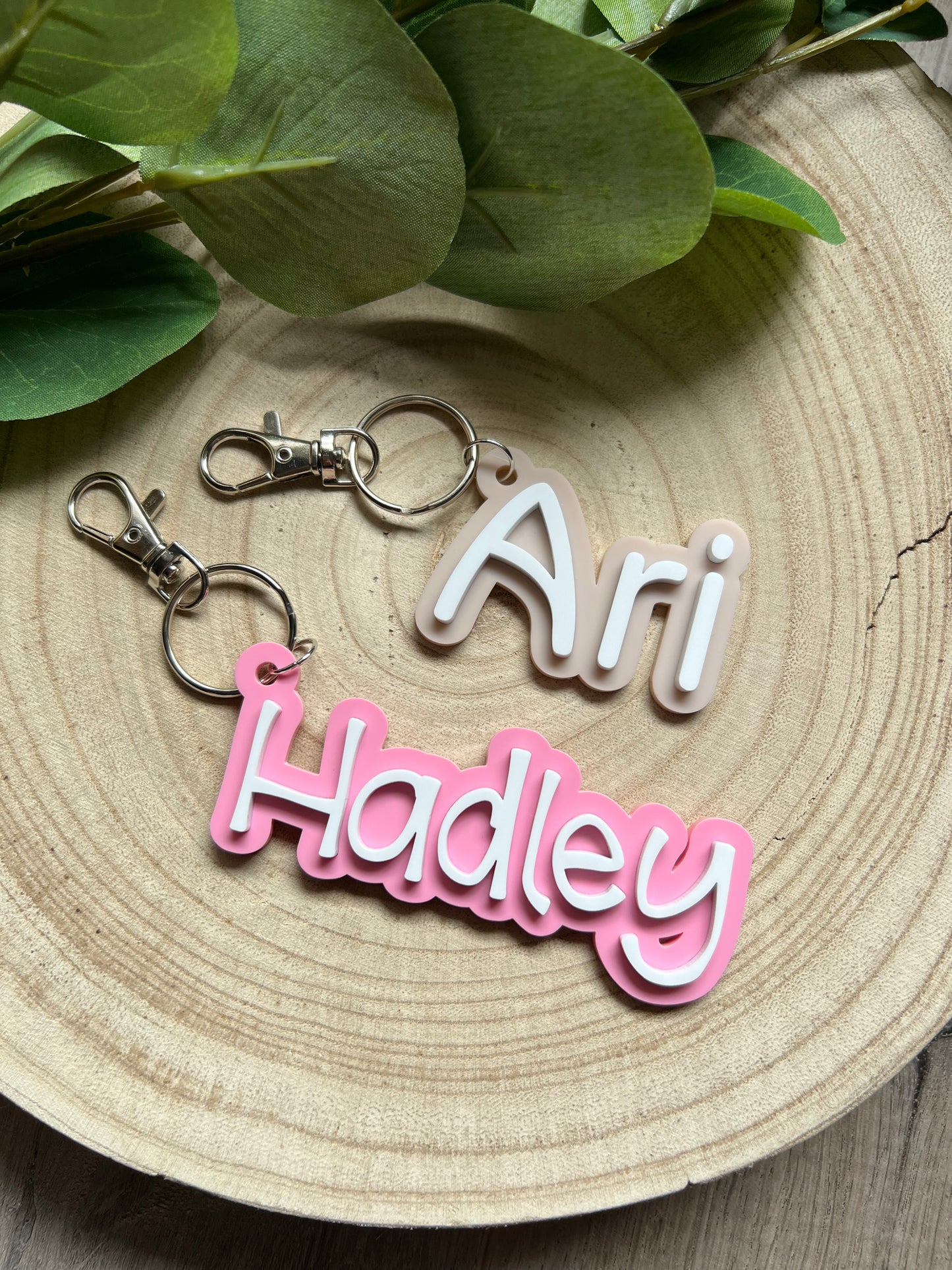3D Name Keyring/Bag Tags