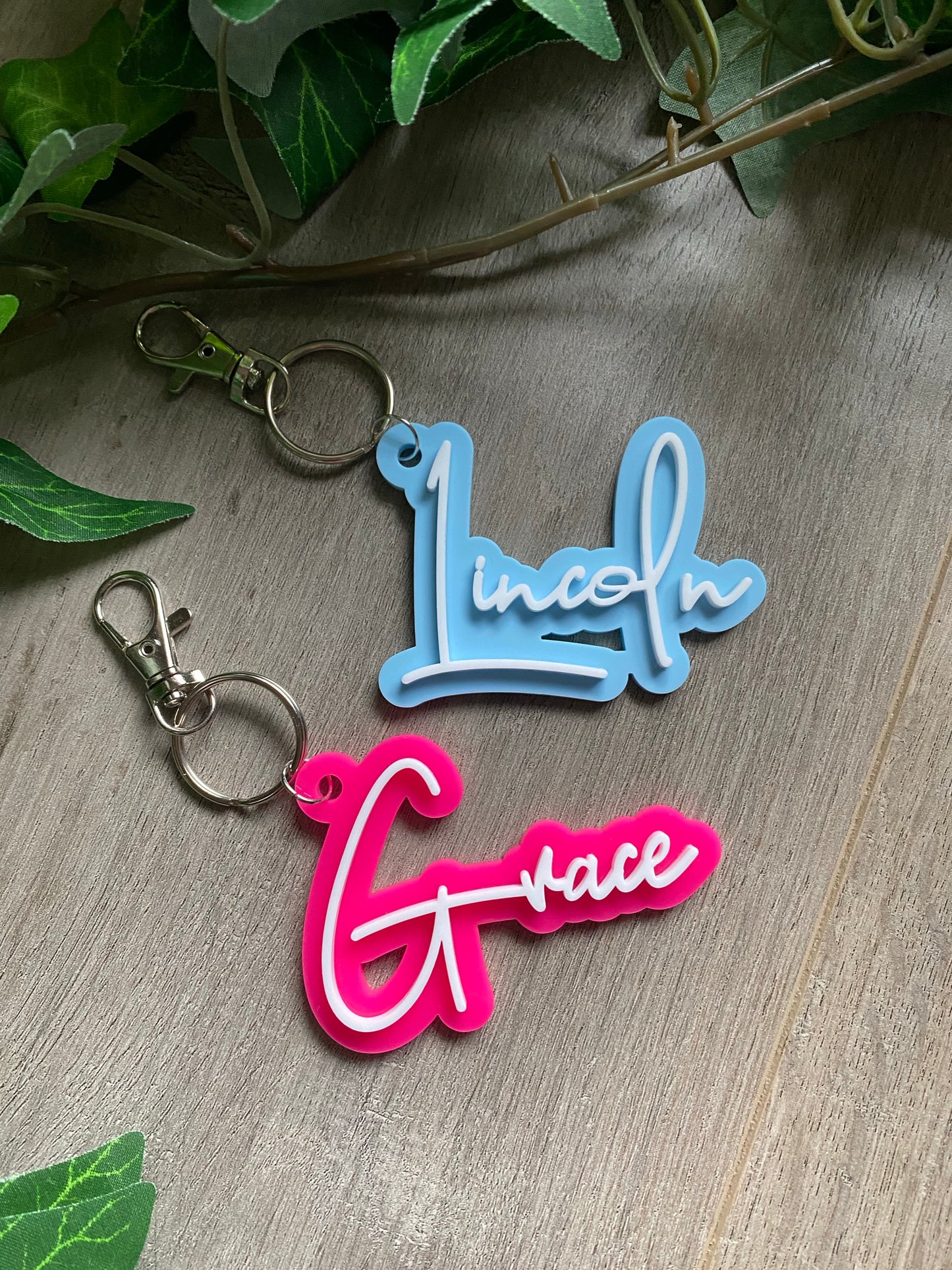 3D Name Keyring/Bag Tags