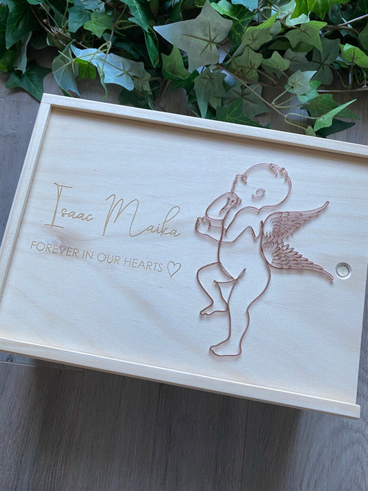 Timber 3D Baby Keepsake Boxes (Memorial)