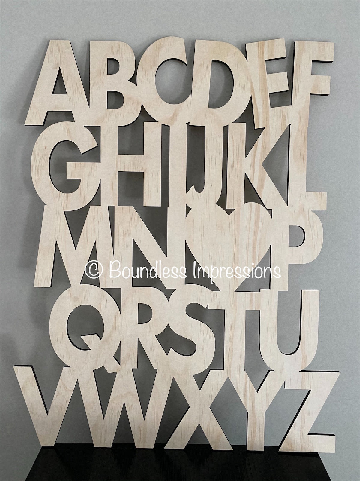 Timber Alphabet Board