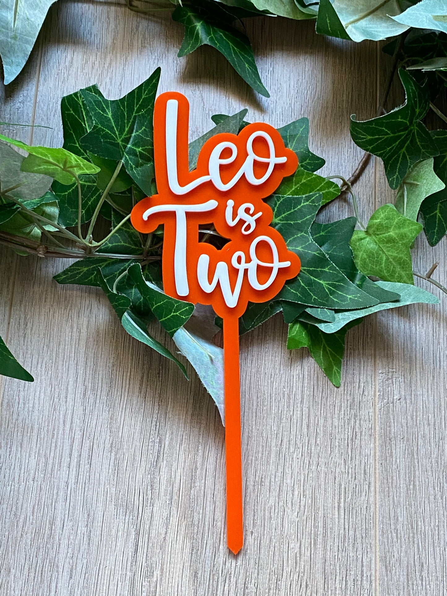 Medium 2 Layer Acrylic Cake Topper (12cm)