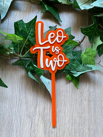 Medium 2 Layer Acrylic Cake Topper (12cm)