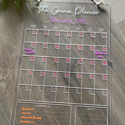 Personalised Monthly Plus Wall Planner