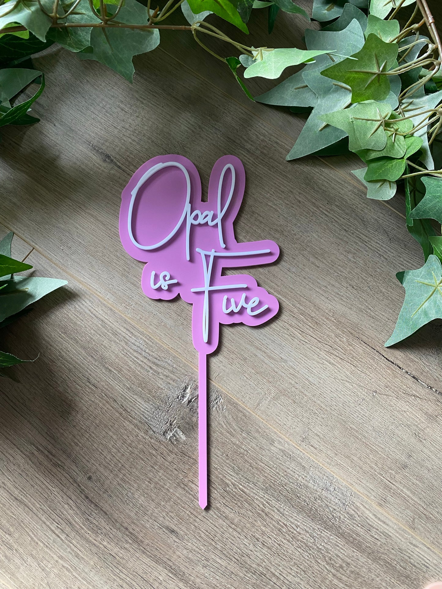 Large 2 Layer Acrylic Cake Topper (15cm)